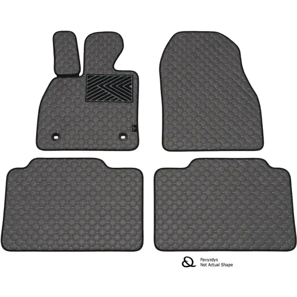 Eco-nahka matot QuiltyMats SUBARU FORESTER 2008-2013 (Harmaa / harmaat ompeleet) | Hanki nyt