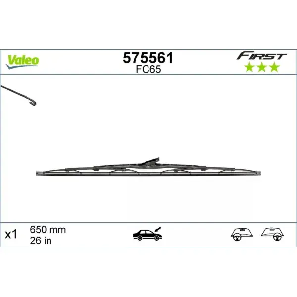 Outlet | Pyyhin Valeo First VF65, 650 mm