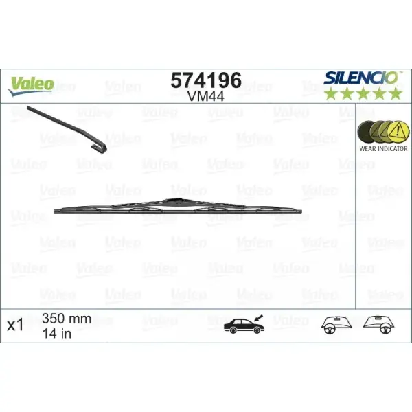 Saatavilla - Pyyhin Valeo Silencio Performance VM44, 350 mm