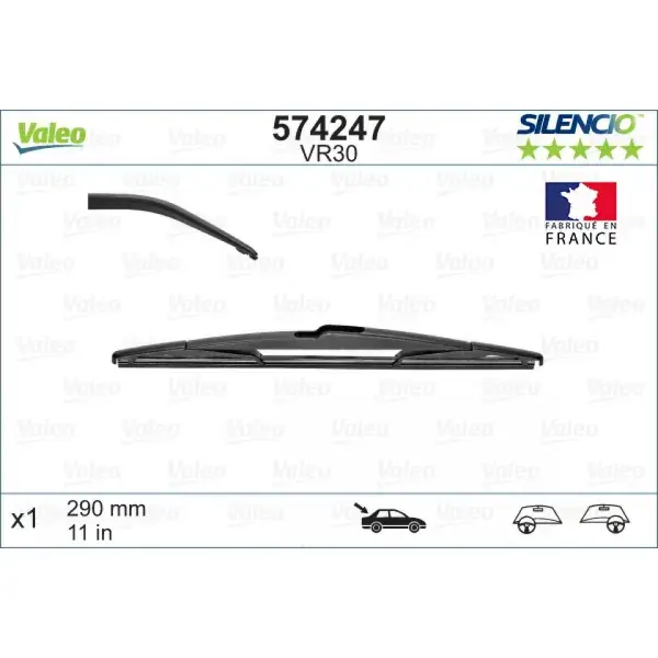 Edullinen hinta - Takapyyhin Valeo Silencio Performance VR30, 290 mm