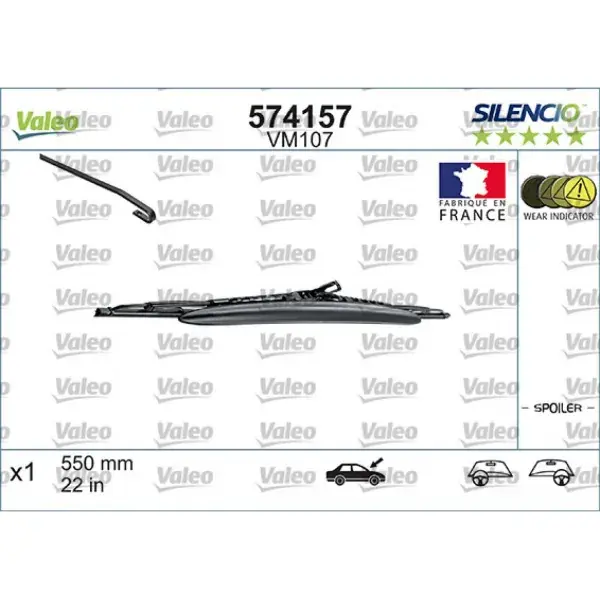 Hinnanalennus | Pyyhin Valeo Silencio Performance Spoiler VM107, 550 mm