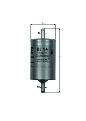 Polttoainesuodatin KNECHT KL14 - VW, Ford, Audi, Opel, Skoda, Peugeot, Saab, Citroën - Laatutuote