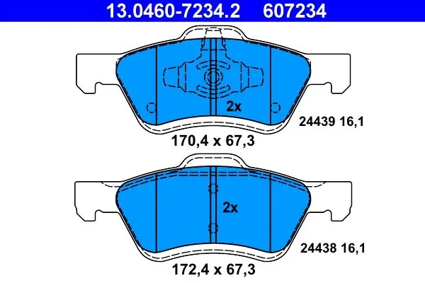 Jarrupalat, levyjarru ATE 13046072342 - Ford Maverick, Mazda Tribute - Uutta