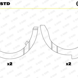 Poisto | Välilevy, kampiakseli GLYCO A124/4 STD – VAG