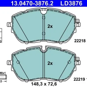 Varastossa | Jarrupalat, levyjarru ATE 13047038762 - Opel, Peugeot, Citroën, Vauxhall