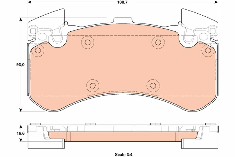 Jarrupalat, levyjarru TRW GDB1911 - VW, Audi A6 Sportback A7 A8 S6 - Edullinen