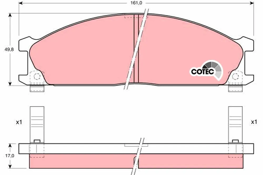 Edullinen hinta | Jarrupalat, levyjarru TRW GDB766 - Nissan Navara Pathfinder Terrano, Subaru SVX