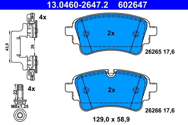 Jarrupala, levyjarru ATE 13.0460-2647.2 – VAG, AUDI | Edullinen hinta