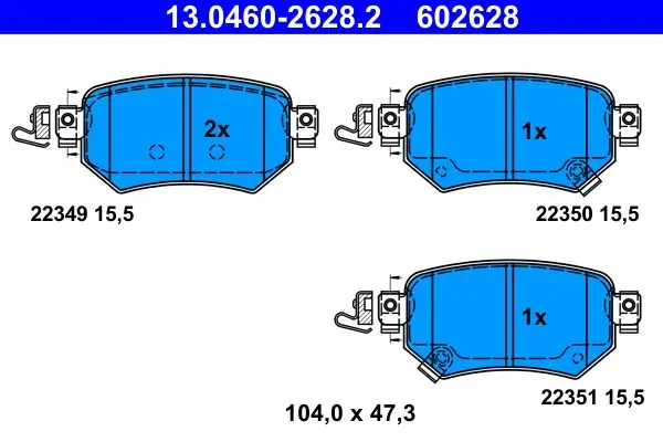 Jarrupalat, levyjarru ATE 13046026282 - Mazda - Lähes loppu