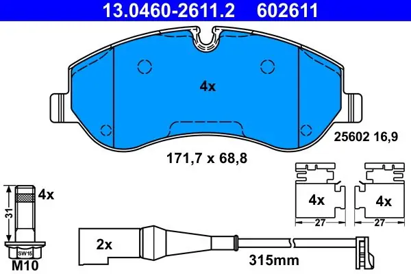 Jarrupalat, levyjarru ATE 13046026112 - Ford Transit - Viimeinen mahdollisuus