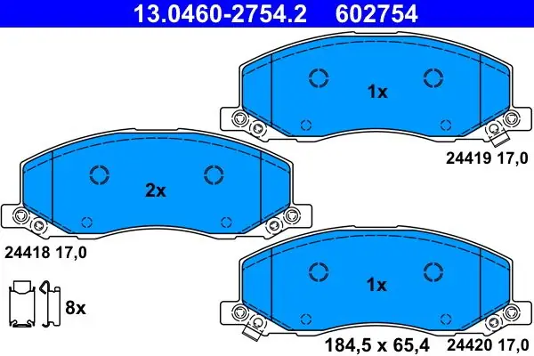 Säästä lisää - Jarrupalat, levyjarru ATE 13046027542 - Opel Insignia, Saab 9-5, Vauxhall