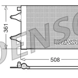 Helppo ostaa | Lauhdutin, ilmastointilaite DENSO DCN27004 - VW Polo, SEAT Ibiza Cordoba, Dacia