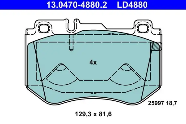 Huippusuosittu - Jarrupalat, levyjarru ATE 13047048802 - Mercedes-Benz