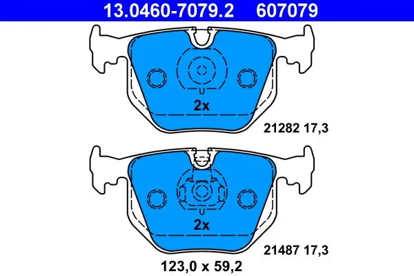 Viimeinen tilaisuus | Jarrupalat, levyjarru ATE 13046070792 - BMW E46 X5 E53 E39 X3, Land Rover