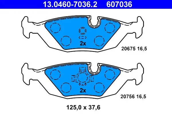 Jarrupalat, levyjarru ATE 13046070362 - BMW E30 3-sarja - Huippulaatu