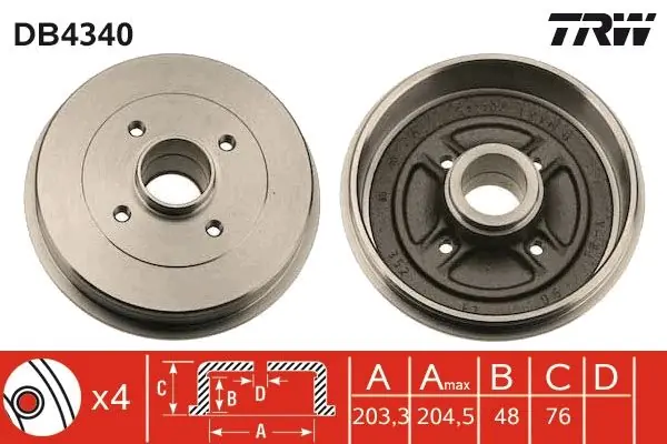 Hyvä hinta - Jarrurumpu TRW DB4340 - Nissan Micra Note