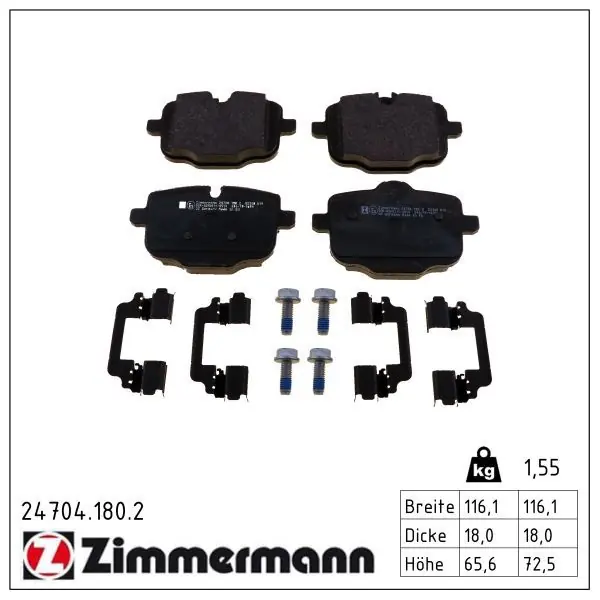 Jarrupalat, levyjarru ZIMMERMANN 247041802 - BMW X5 G05 G30 X3 G01 | Suosittu
