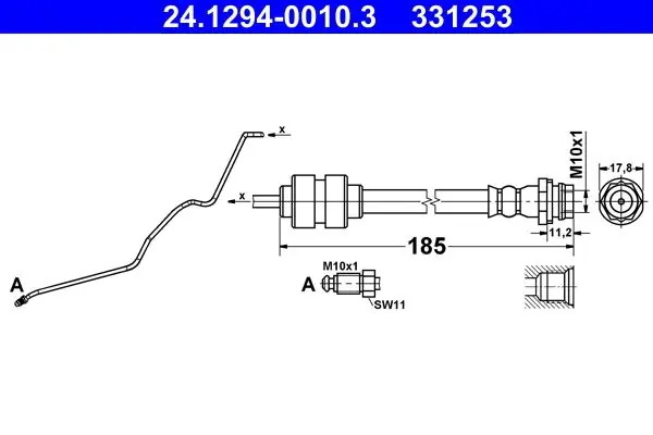 Jarruletku ATE 24129400103 - Ford Mondeo - Laadukas