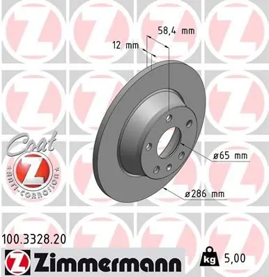 Jarrulevy ZIMMERMANN 100332820 - Audi TT - Suosikkituote