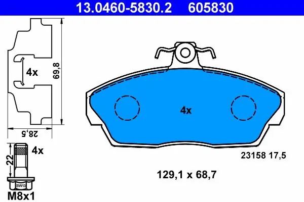 Jarrupalat, levyjarru ATE 13046058302 - Land Rover Freelander, land Rover Freelander - Hinnanalennus
