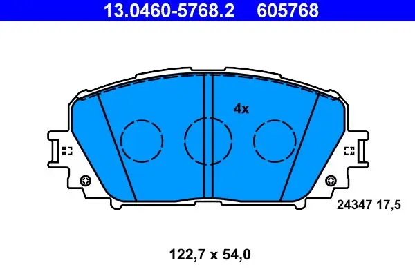 Jarrupalat, levyjarru ATE 13046057682 - Toyota Yaris Verso | Päivän tarjous