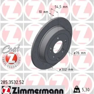 Viimeiset päivät - Jarrulevy ZIMMERMANN 285353252 - Kia Sportage, Hyundai Tucson