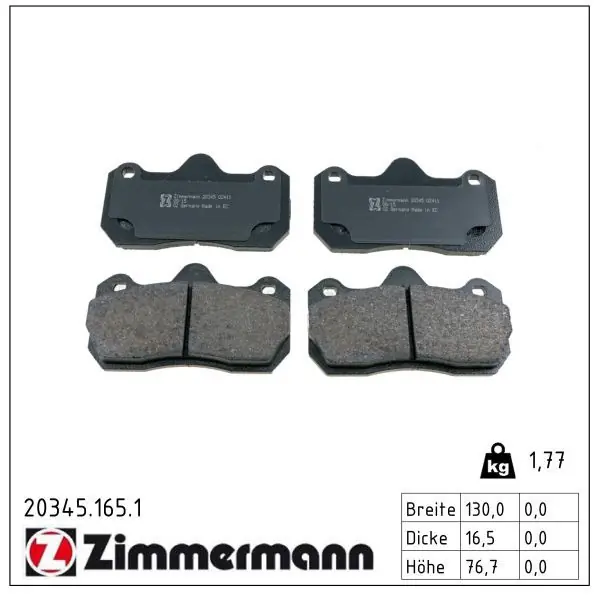 Jarrupalat, levyjarru ZIMMERMANN 203451651 - Renault Clio | Paras hinta