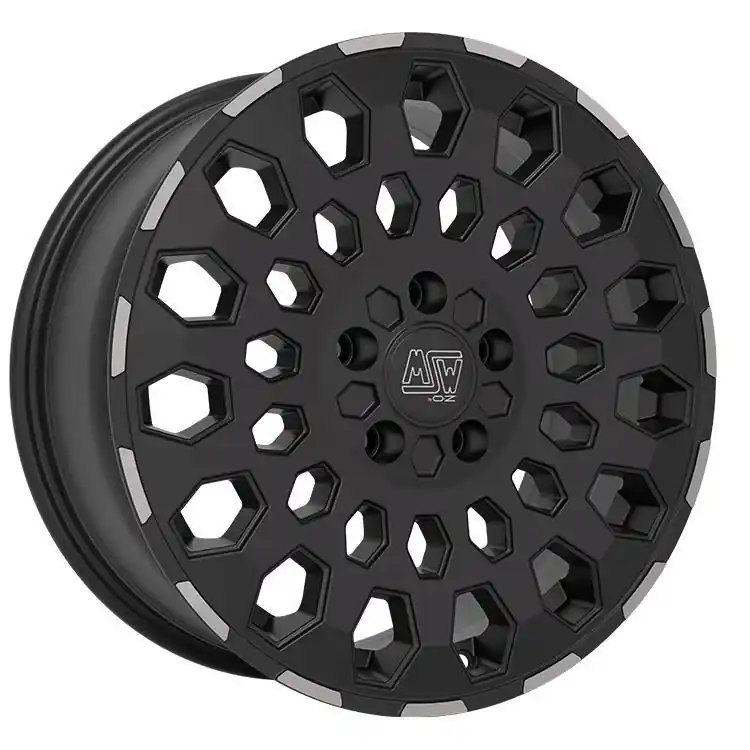 Extra-alennus | MSW 99 Van Matt Black Lip Polished J6.5 R16 5X118 ET55 CB71.1