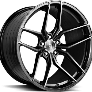Alennukset | R-SERIES R8 GLOSS BLACK TINTED FACE 10x20 5/112 ET45 CB66.6