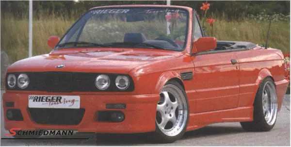 Varastossa - Rieger etupuskuri E46 M3 look täydellinen sisältää sumuvalot