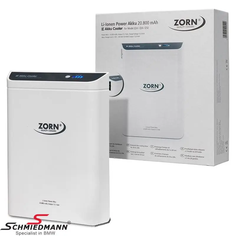 Viimeinen tilaisuus - ZORN 20.8 Ah Lisäakku 30L jäähdytyslaatikkoon Box 611770069SB 61 17 7 006 9SB 70069SB