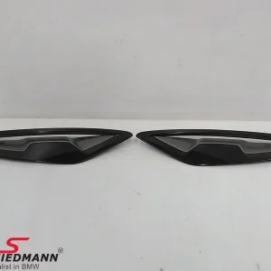 Air intake set for the front fenders, High gloss black with chrome 51137465213 51 13 7 465 213 7465213 | Kampanjahinta