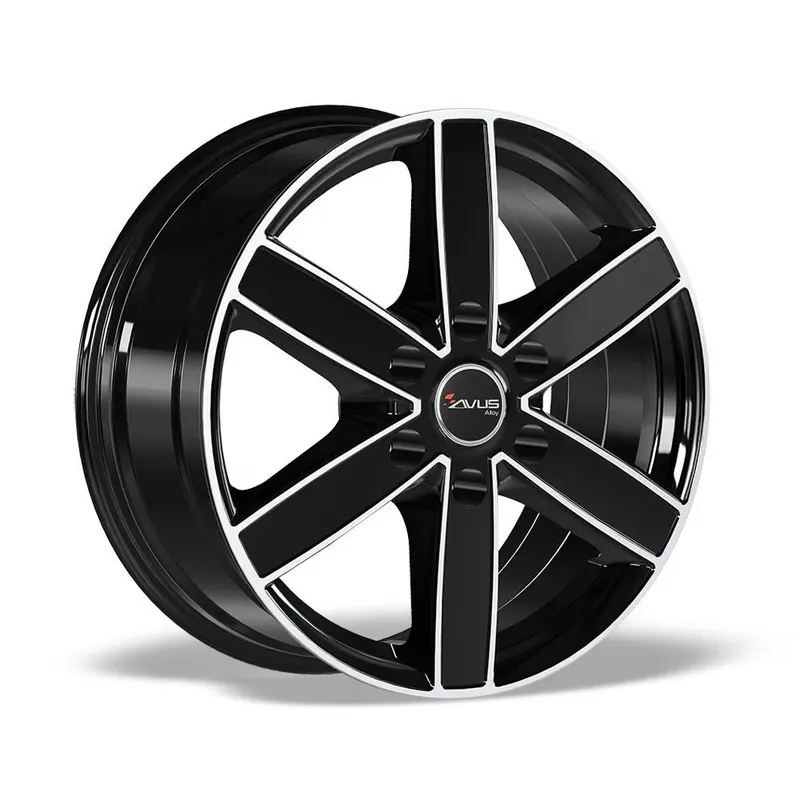Laatutuote | AVUS AC-V61 Black Polished 7,5x17 6/114,3 ET45 CB66,1 60°