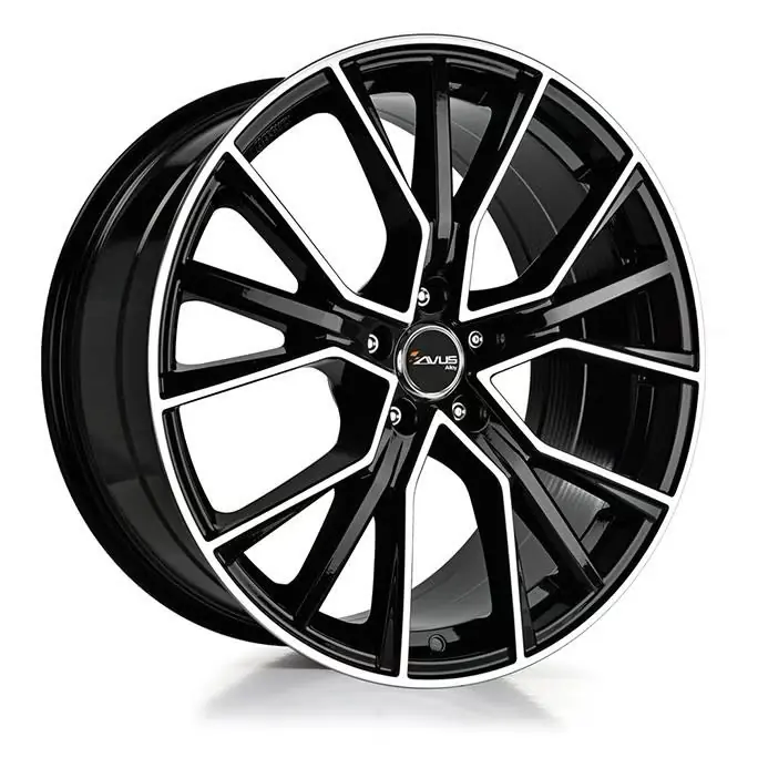 AVUS AF18 Black Polished 10,5x22 5/112 ET43 CB66,7 60° - Trendikäs