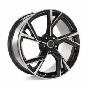 Asiakkaiden suosikki - AVUS AF20 Black Polished 9,5x21 5/112 ET25 CB66,6 R13